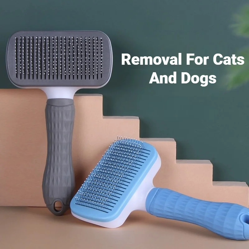 Escova de Banho para Cães e Gatos com Remoção de Pelos em Um Clique - Imagem 2
