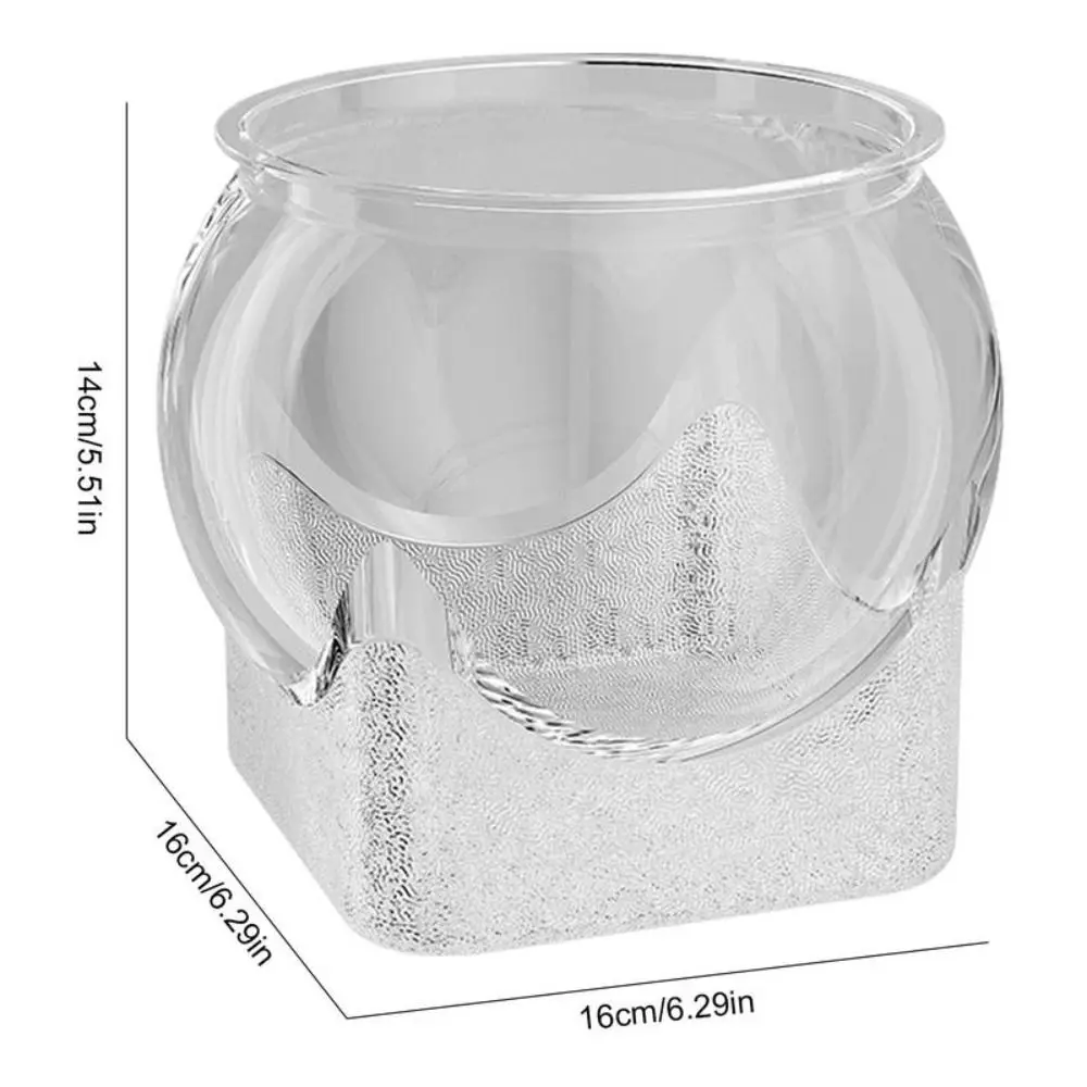 Aquário de Mesa Redondo PET Transparente 16 cm para Peixes Ornamentais - Imagem 6