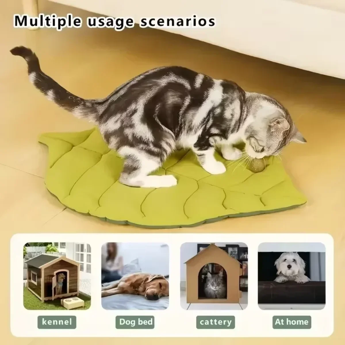 Cama Folha para Gatos Reversível Lavável para Uso Interno e Viagens - Image 4