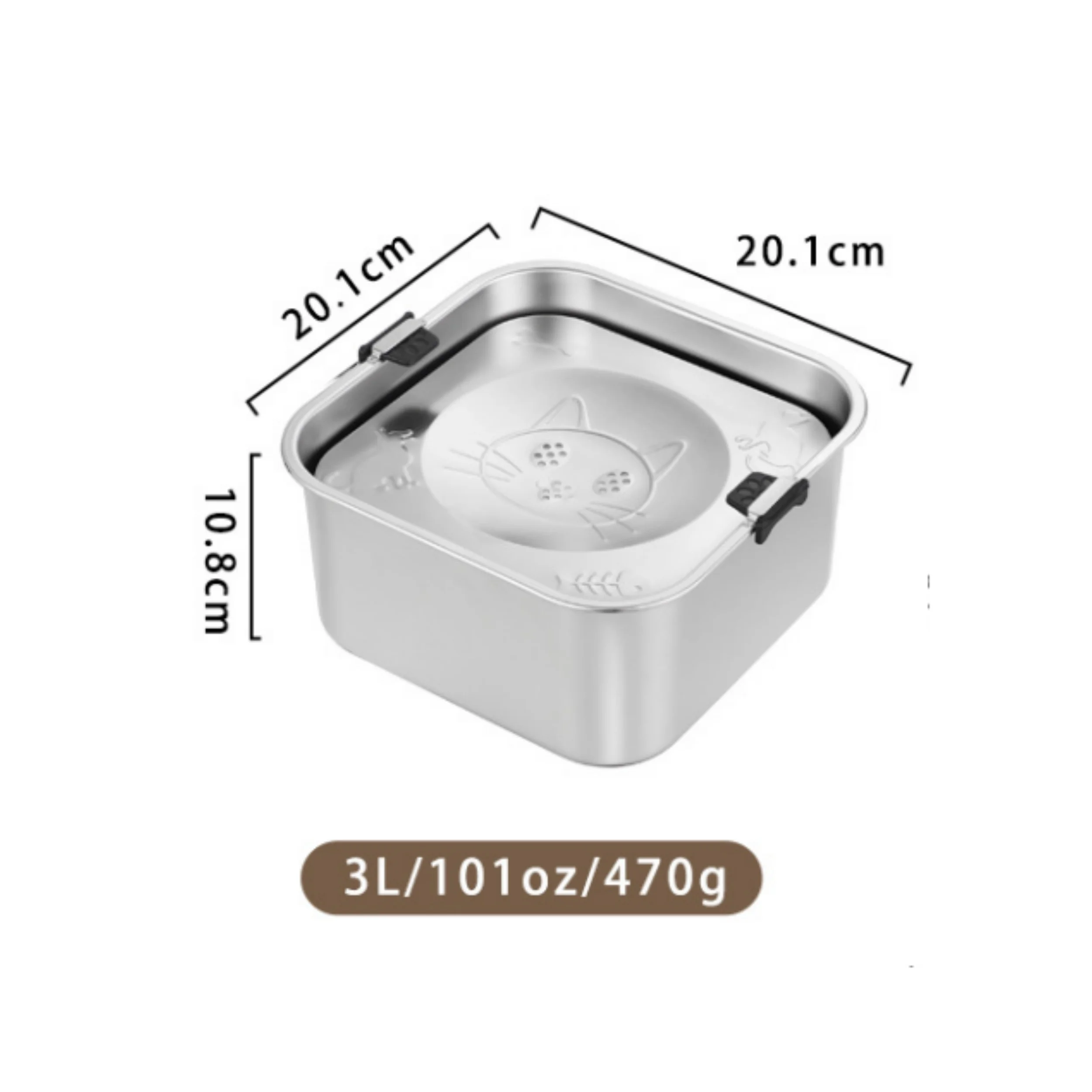 Tigela para Cães em Aço Inoxidável 304 Antiderrapante 3,5 L - Image 6