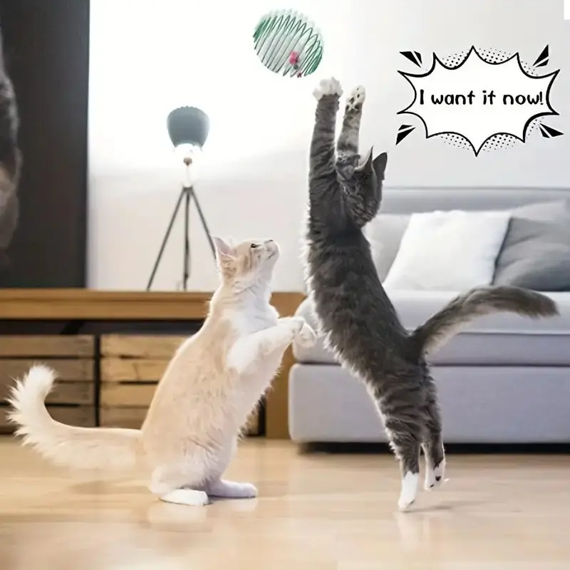 Brinquedo para Gatos Bolas com Ratos Enjaulados Interativo - Imagem 5