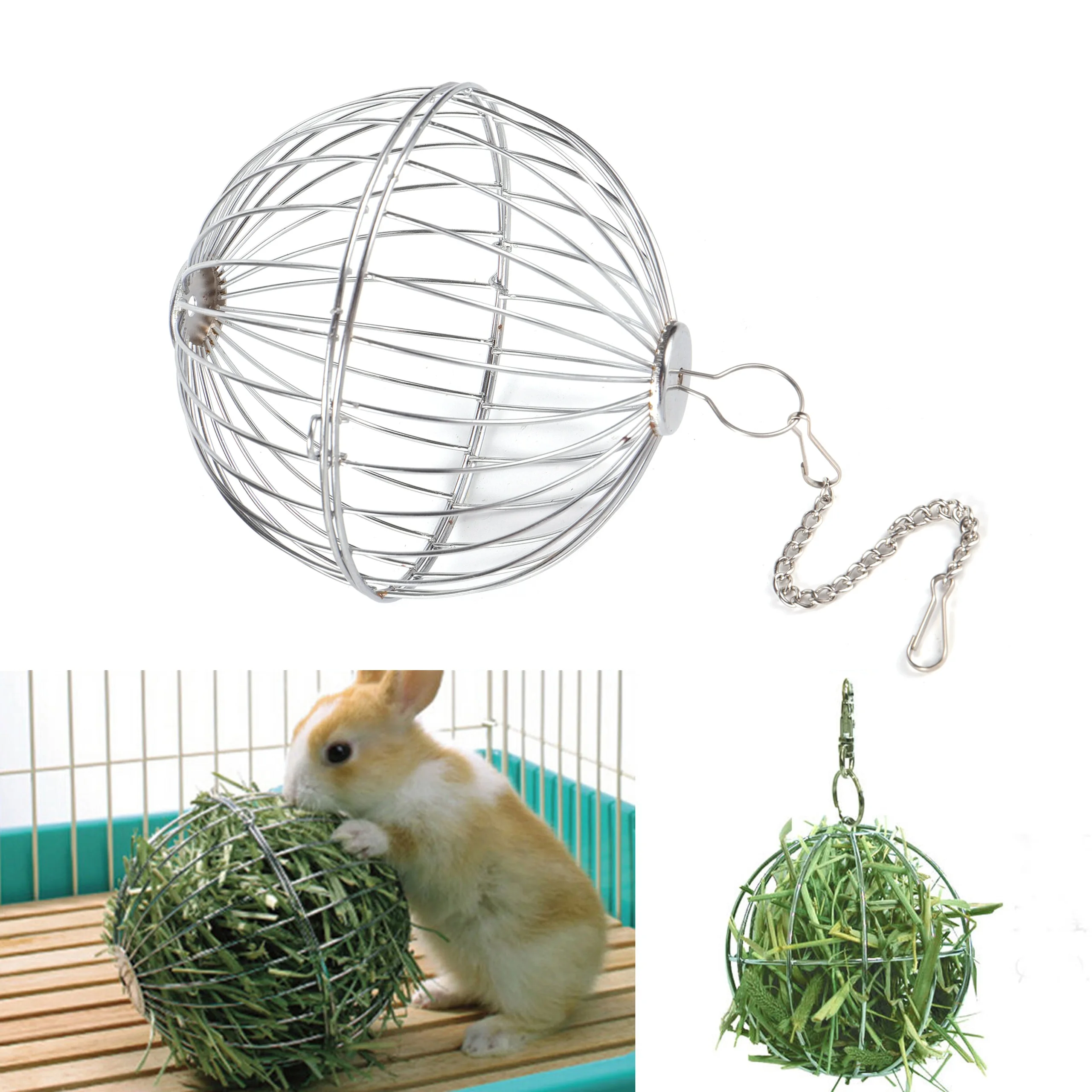 bolinha alimentadora para roedores com gancho