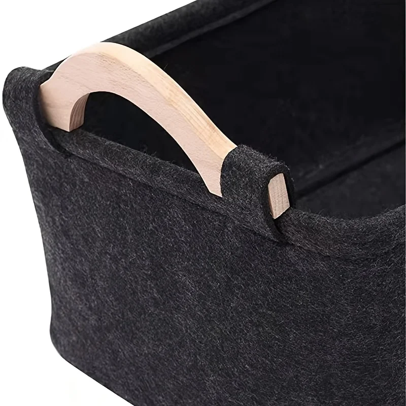 Cesto de Brinquedos para Pets Dobrável de Feltro 38x25x18 cm - Imagem 5