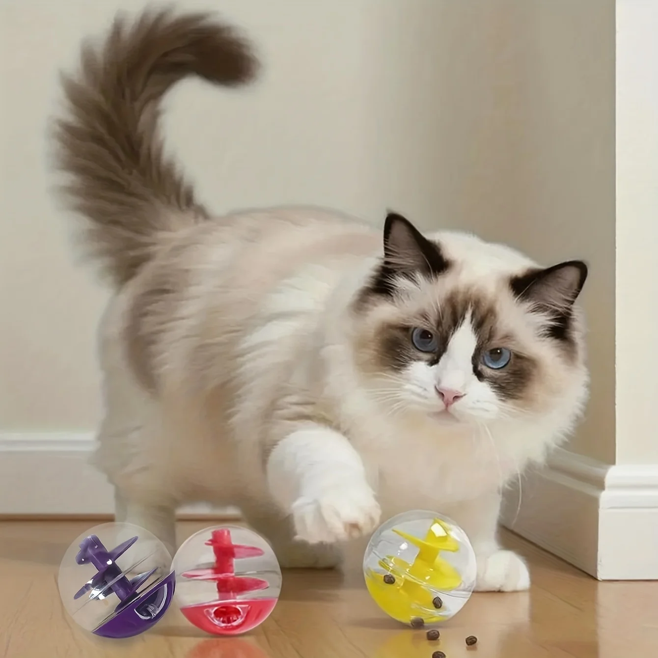 Brinquedo Dispensador de Ração para Gatos Interativo Sem Bateria - Imagem 6