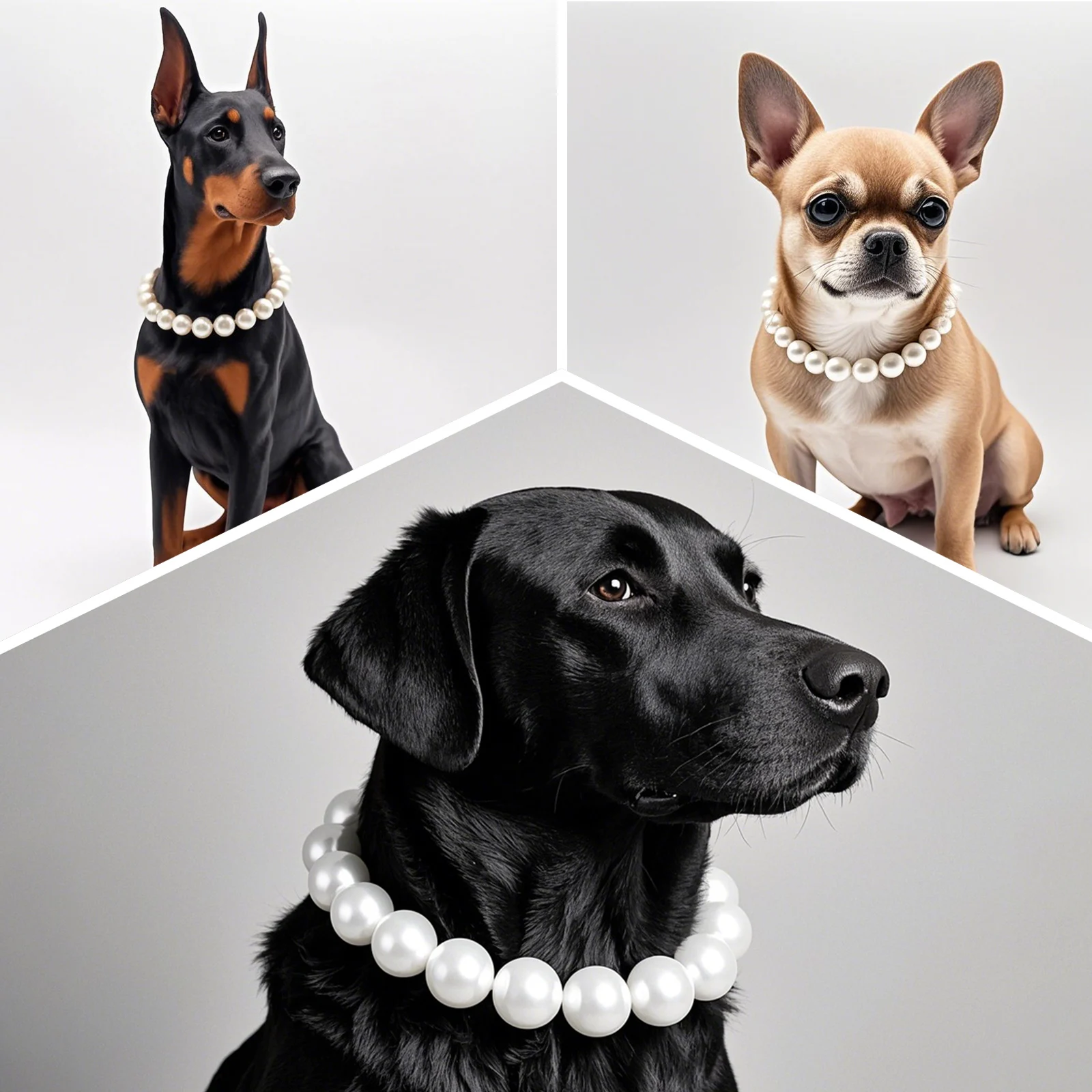 Coleira de Pérolas para Cães de Médio e Grande Porte com Corrente Extensora - Image 2