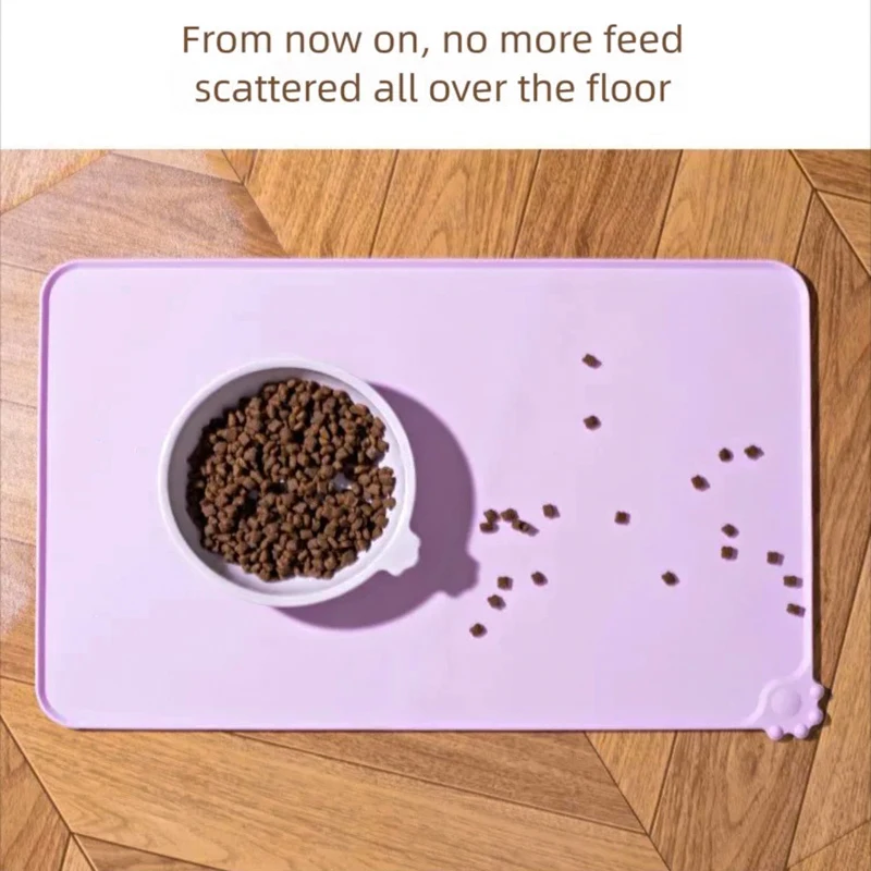 Tapete de Alimentação para Cães e Gatos de Silicone 48x30 cm Antiderrapante - Image 3