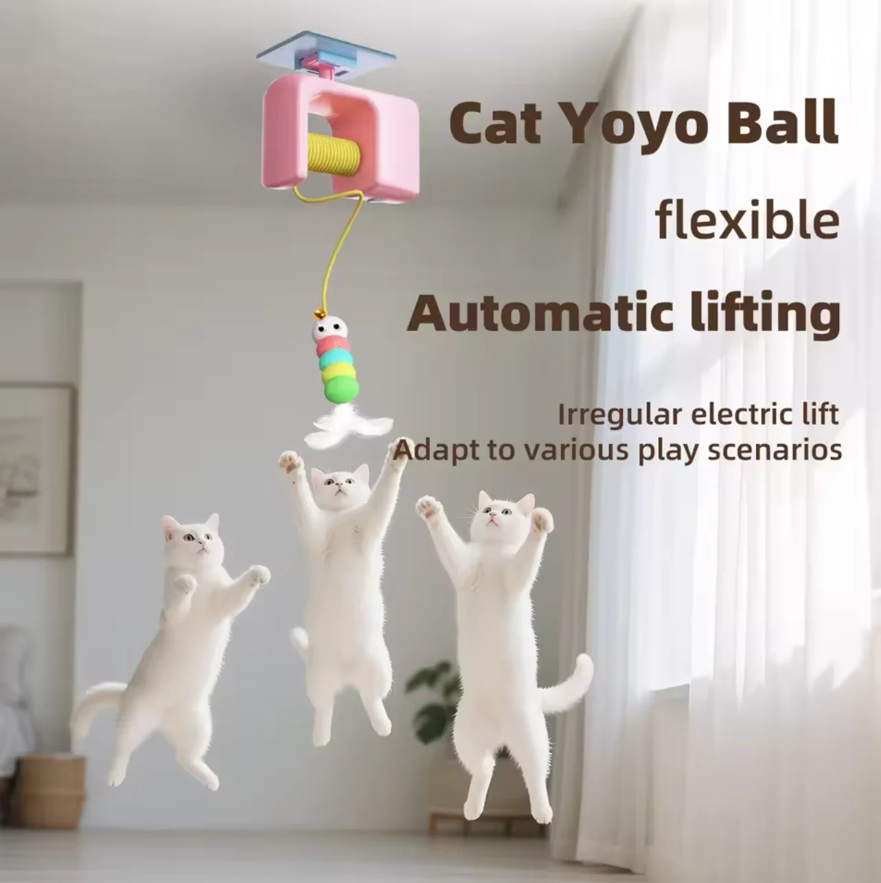 Brinquedo Elétrico para Gatos com Pássaro Suspenso para Caça Interativa - Image 4