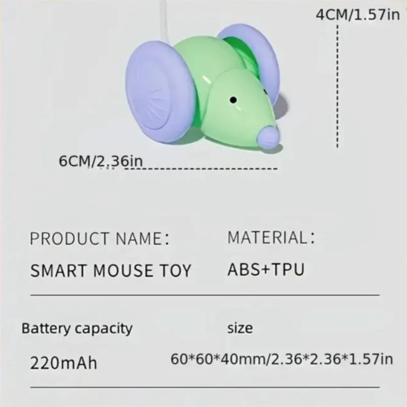 Brinquedo Rato Elétrico para Gatos com LED e Carregamento USB - Imagem 6