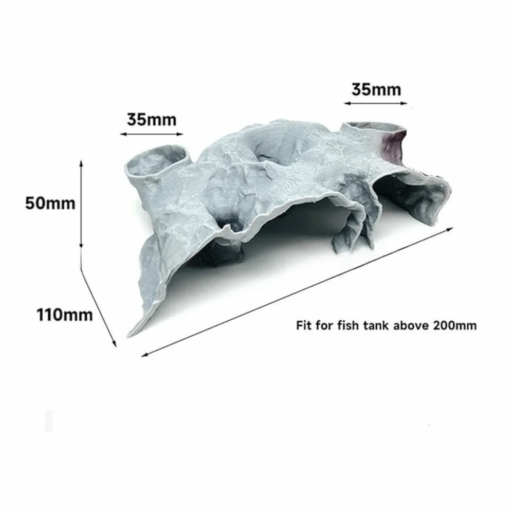Caverna Subterrânea para Aquário de PLA 20 cm para Peixes - Imagem 6