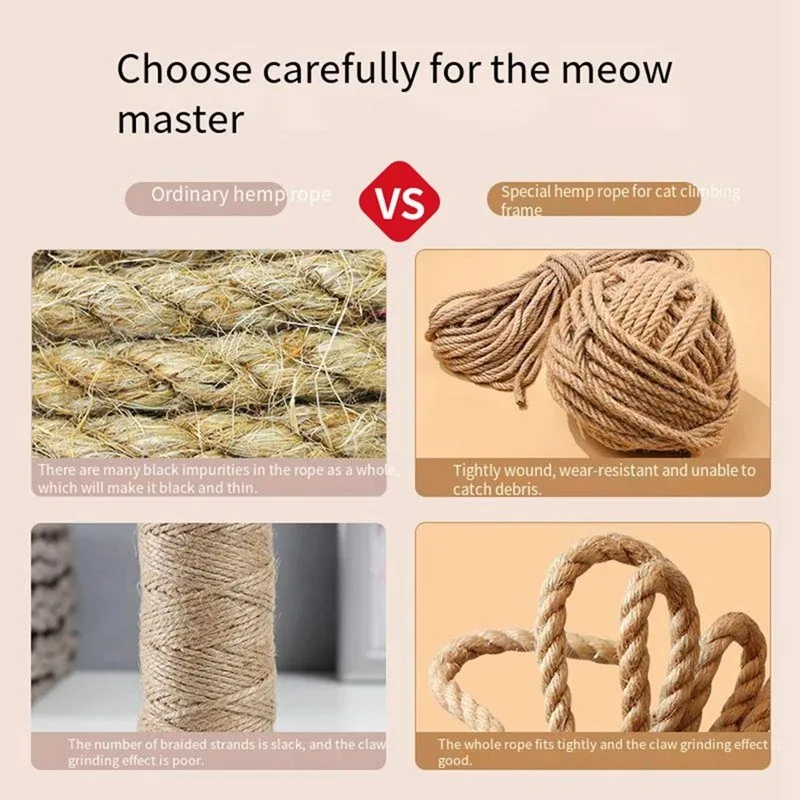 Corda de Sisal para Gato DIY 20m x 4mm para Proteger Móveis - Imagem 4