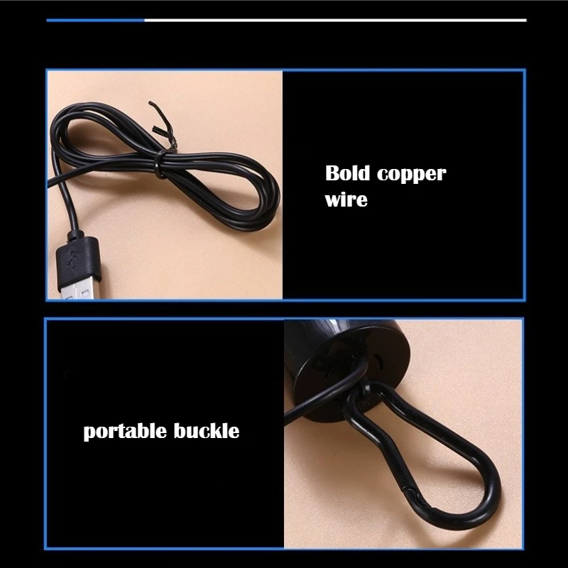 Bomba de Ar USB para Aquário Pequeno 1W Recarregável com Cabo de 90cm - Imagem 4
