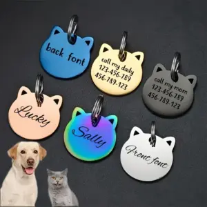 etiqueta de identificação para cães e gatos