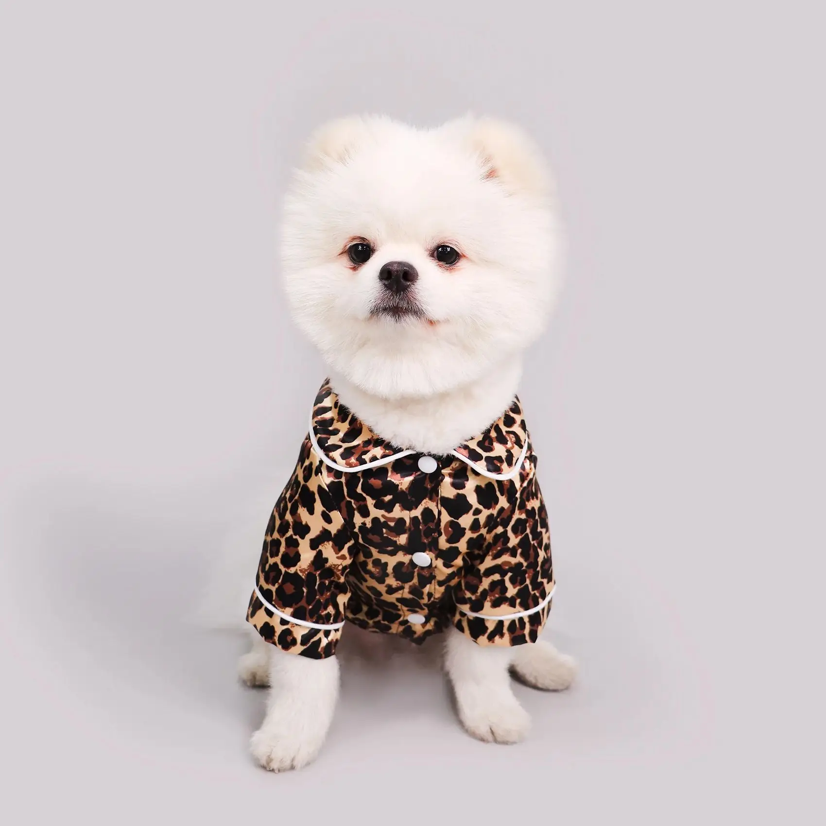 camiseta para cães estampa de leopardo