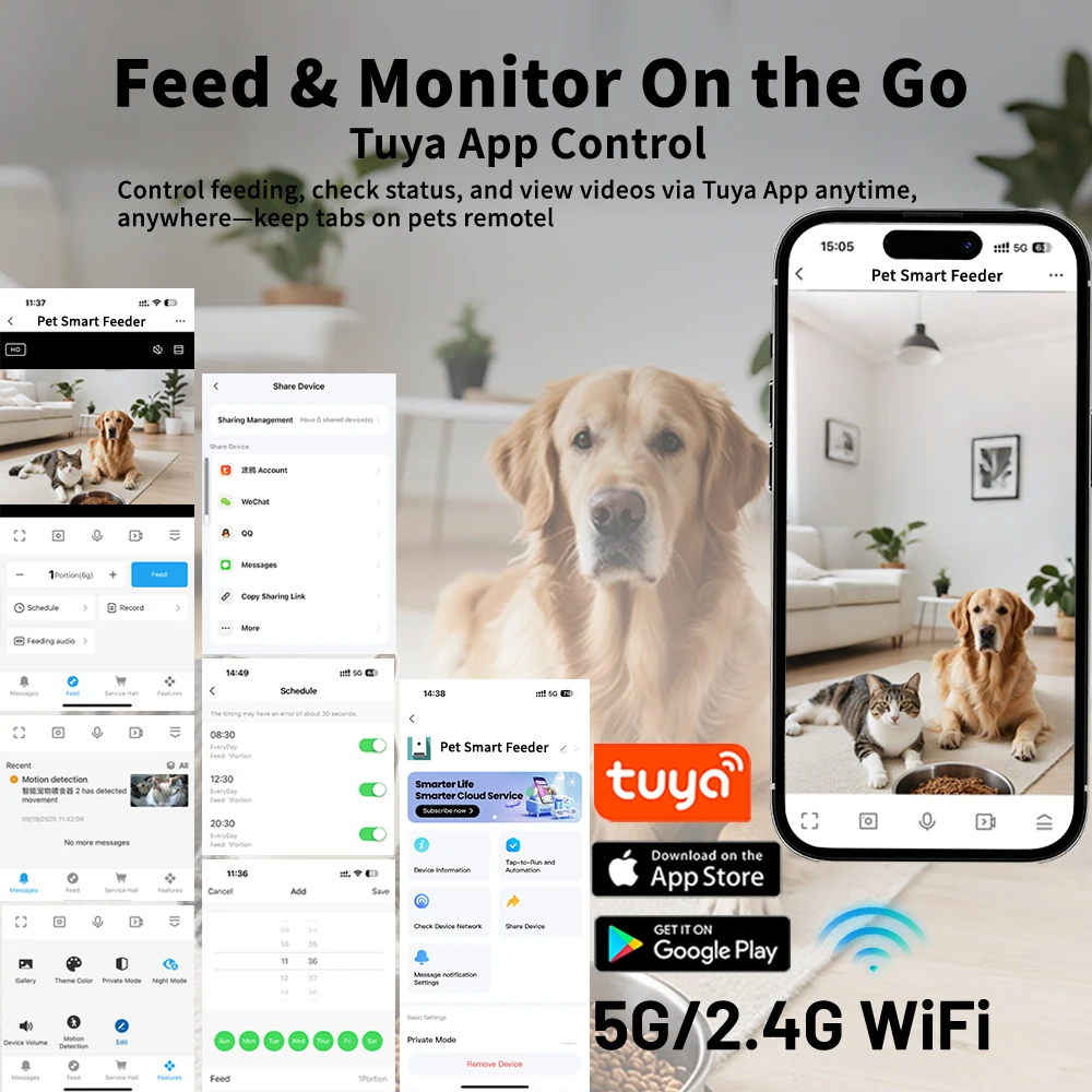 Furpipi Alimentador Automático para Cães e Gatos 4,5L com Câmera e App - Imagem 2