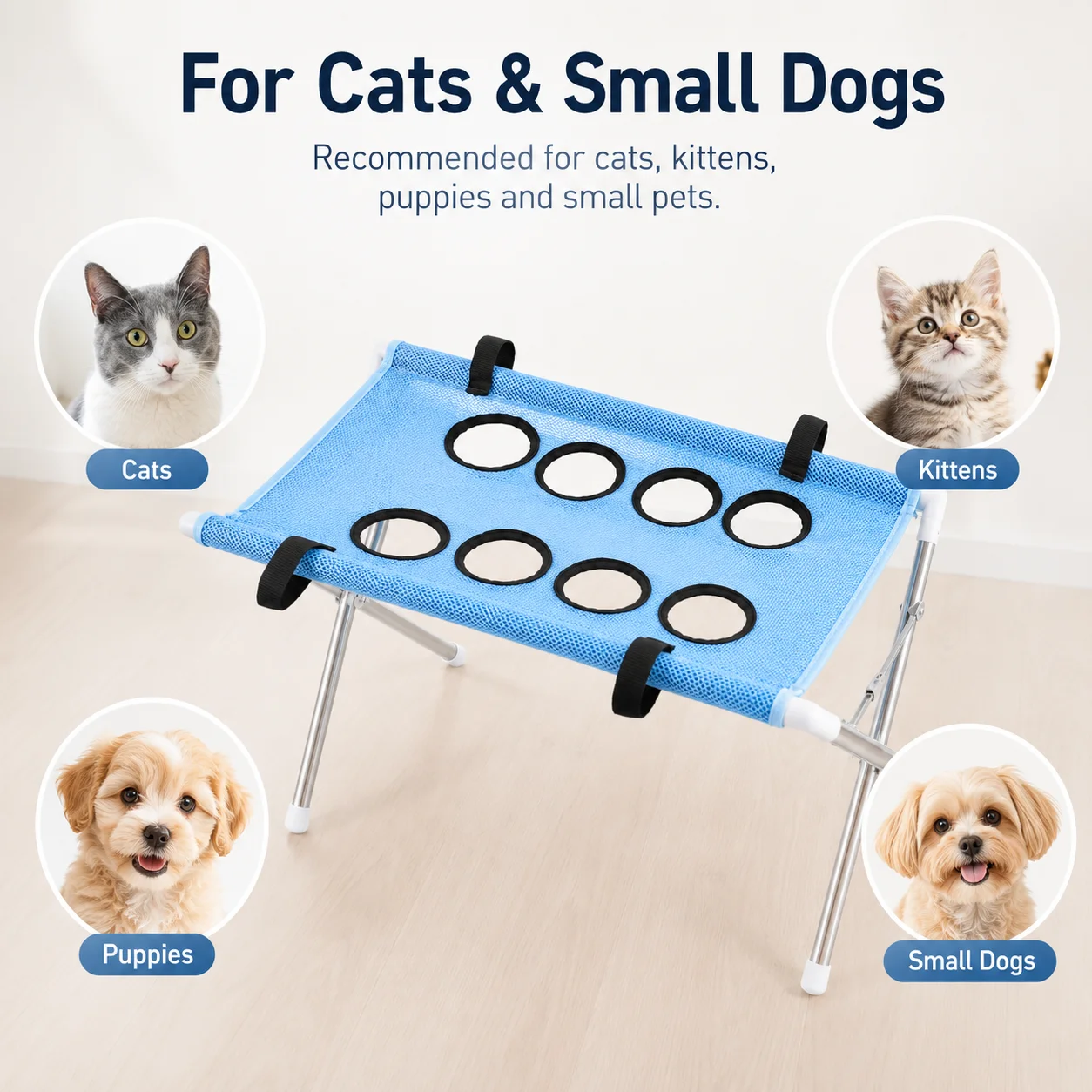 Mesa de Tosa Dobrável para Cães e Gatos Pequenos 60 cm Portátil - Image 6