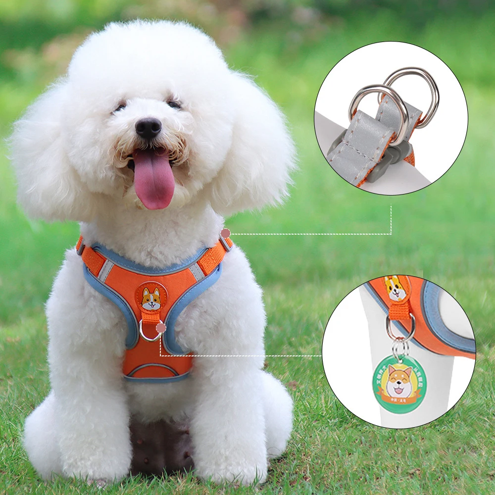 Colete Peitoral para Cães Pequenos Refletivo Ajustável - Image 2