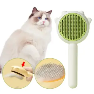 escova autolimpante para cães e gatos