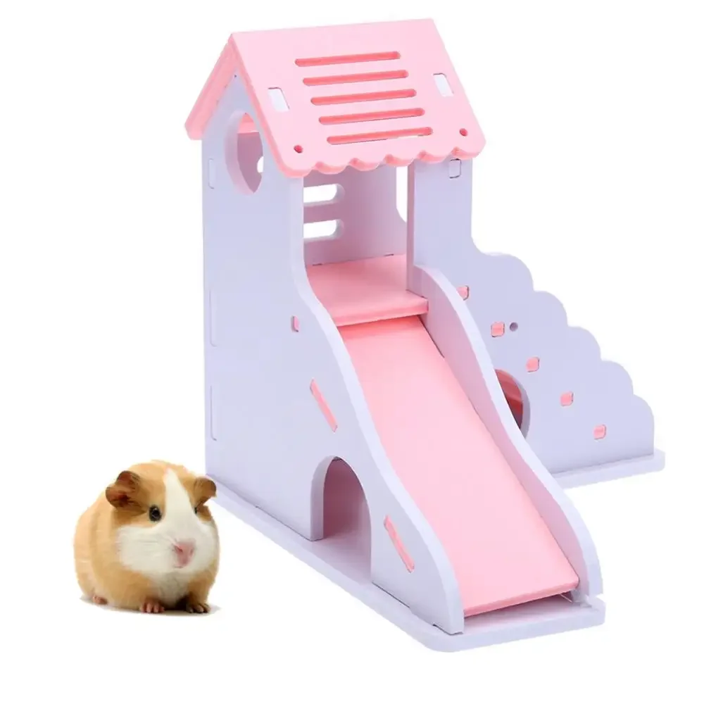 Mini Slide Ecológico para Hamster de Madeira com Escada Dupla - Image 2