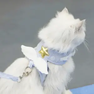 colete para gatos e cães com asas de anjo