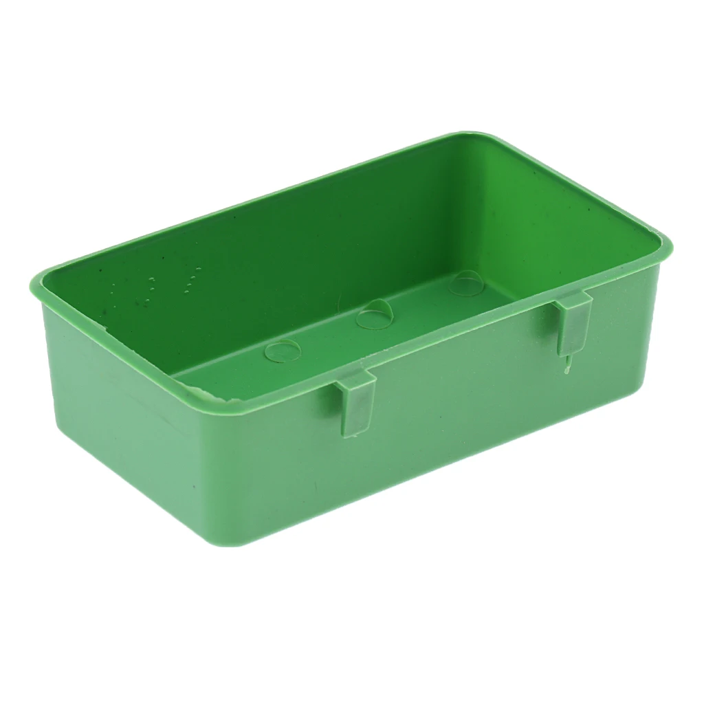 Comedouro para Pássaros de Plástico Verde com Encaixe na Gaiola - Imagem 3