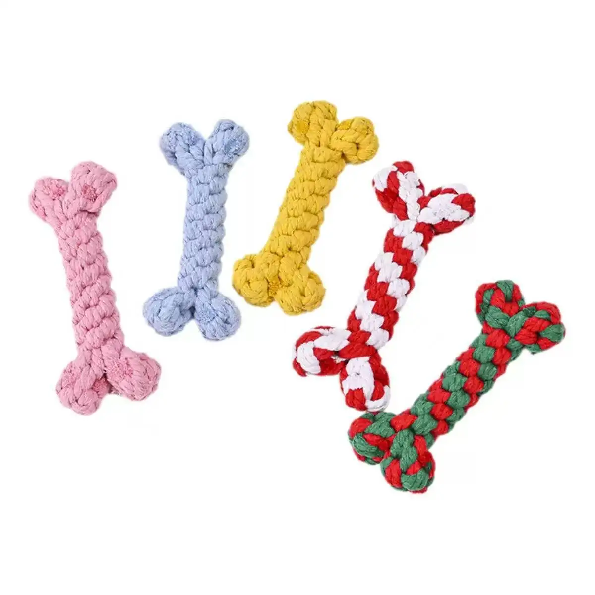 Brinquedo de Corda com Nó para Cães Pequenos e Gatos para Limpeza dos Dentes - Imagem 3