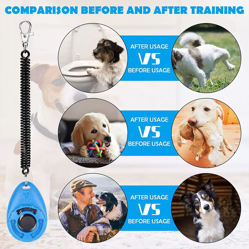 Clicker de Treinamento para Cães com Alça de Pulso Ajustável - Imagem 2