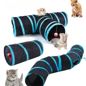 túnel para gatos 3 vias dobrável