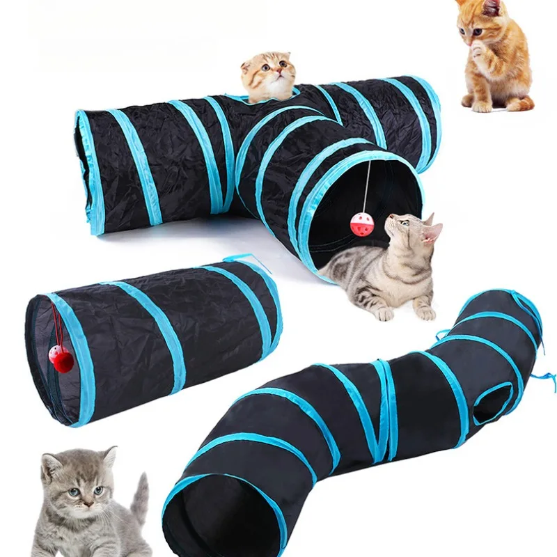 túnel para gatos 3 vias dobrável