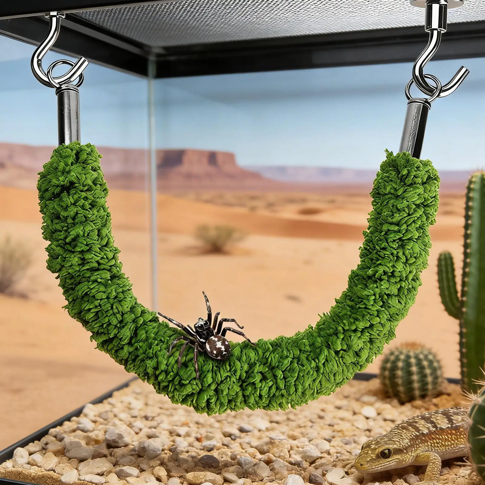 Ponte para Aranhas e Geckos de Corda de Algodão com Ímãs para Terrário - Imagem 2