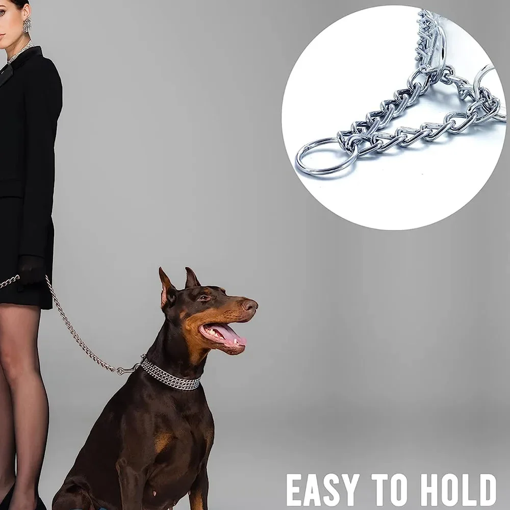 Coleira de Corrente para Cães Ajustável Resistente - Imagem 4