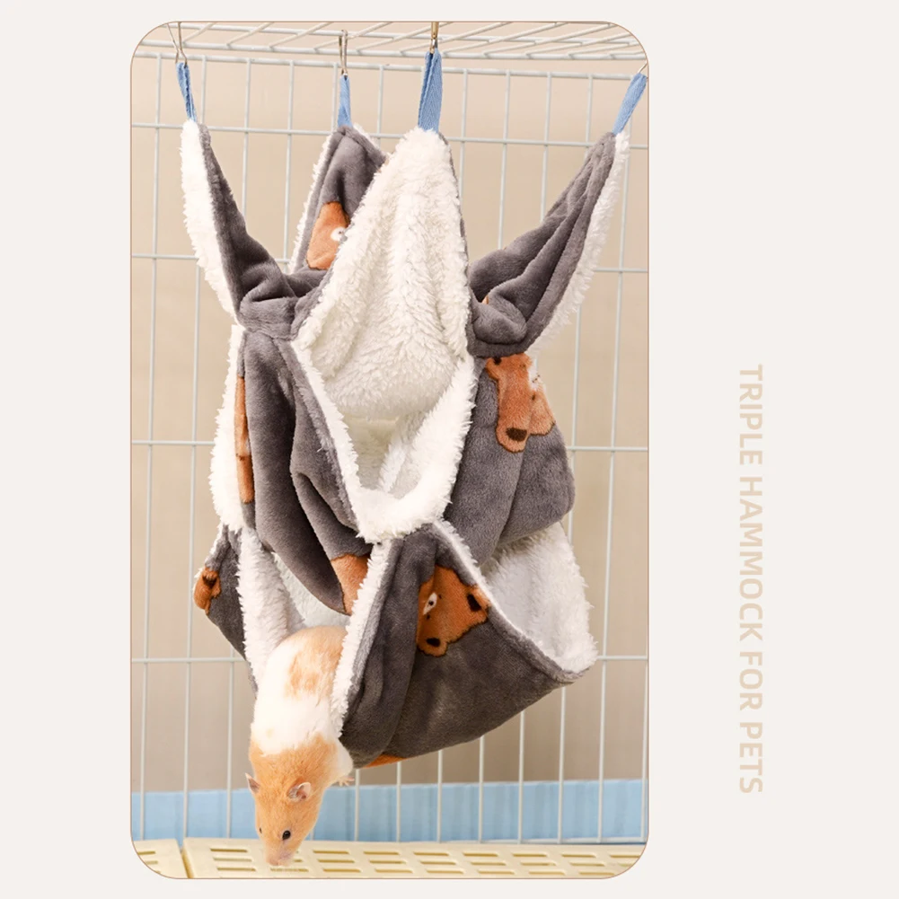 Rede para Roedores de Flanela Castanho Escuro M 29x29 cm com Alças - Image 6
