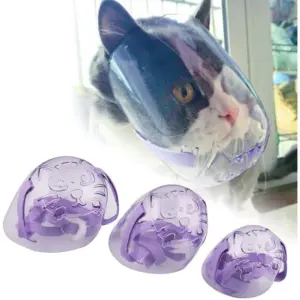 focinheira transparente para gatos ajustável