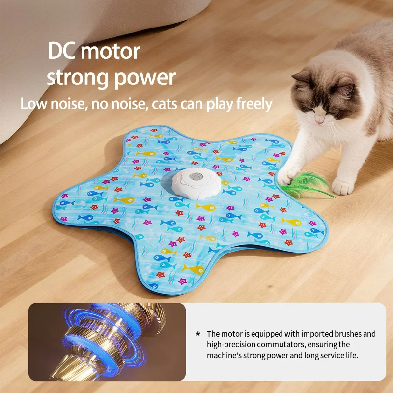 Brinquedo para Gatos Varinha Giratória Esconde-Esconde USB Recarregável - Imagem 5