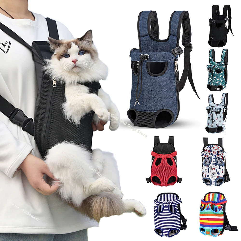Mochila de Transporte para Cães e Gatos Ajustável de Nylon Lavável - Imagem 4