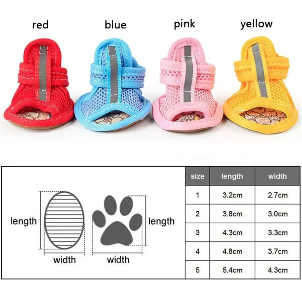 Sapatos para Cães Antiderrapantes com Faixa Refletiva, 4 Peças - Imagem 6