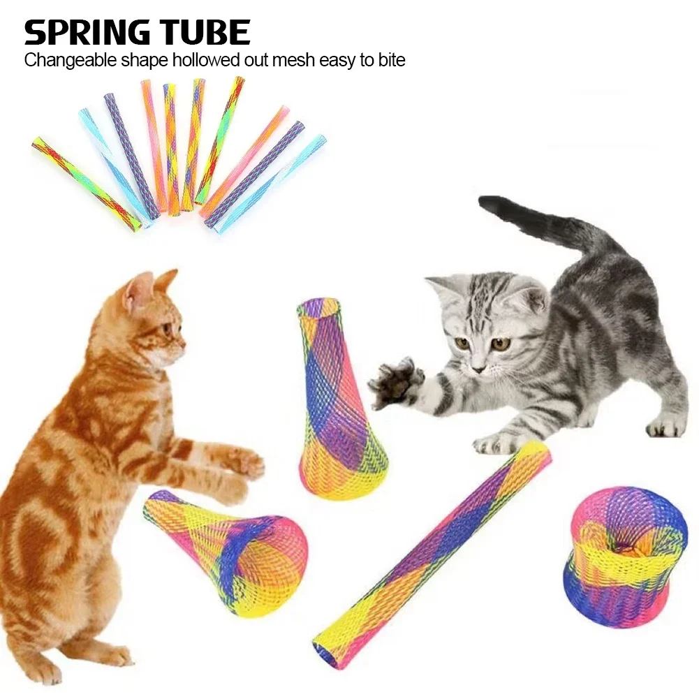 Brinquedo Mola para Gatos com 10 Peças Coloridas - Imagem 3