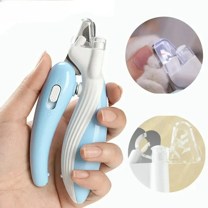cortador de unhas para pets com luz led