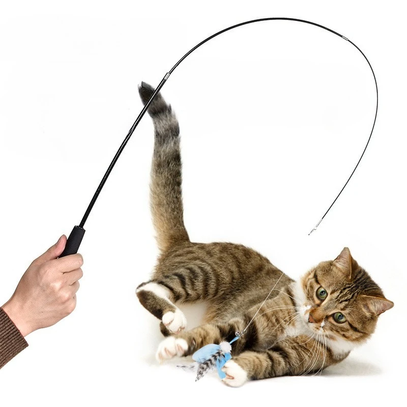 Varinha Telescópica para Gatos 1,8m com Pena para Brincar - Image 5