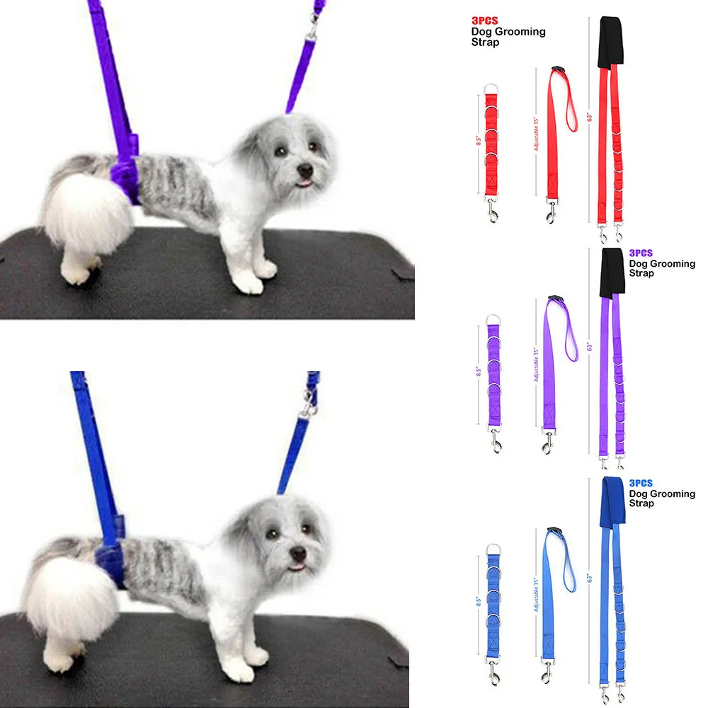 Cinto de Tração para Cães Ajustável com Argolas em D para Banho - Imagem 3