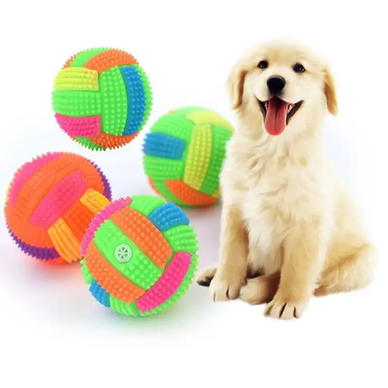 Bola de Massagem para Cães e Gatos com Apito e Luz - Imagem 2