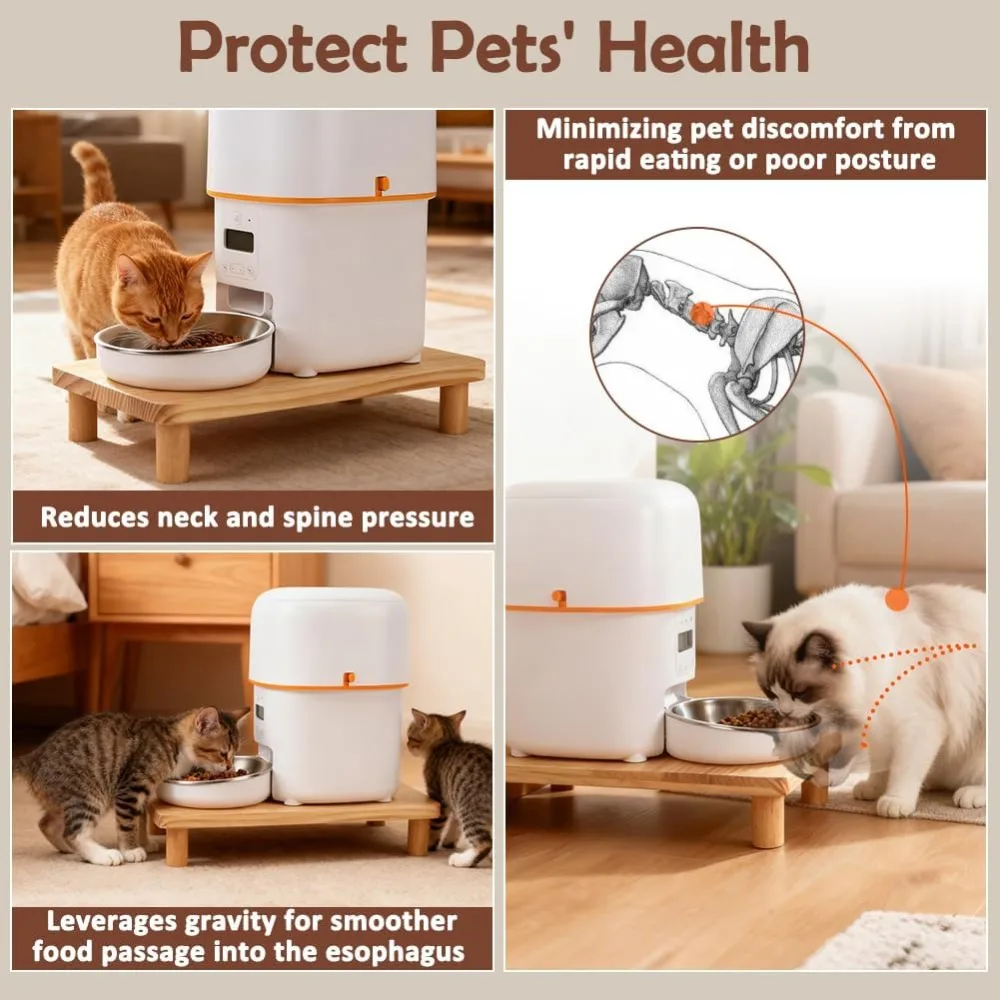 Suporte Elevado para Comida de Gato para Alimentador Automático - Imagem 6