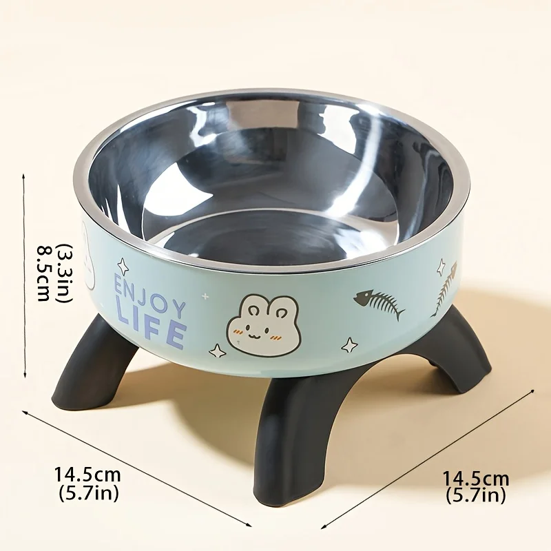 Tigela para Cães e Gatos de Aço Inoxidável com Design de Coelho Anti-Tombamento - Image 2