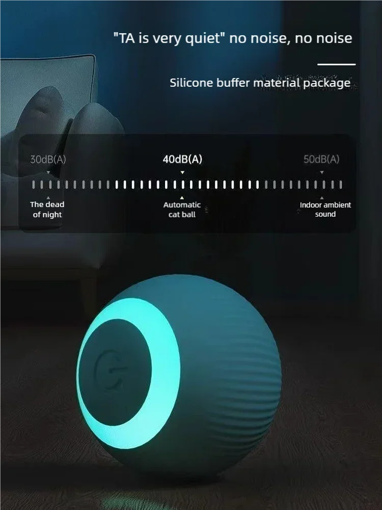 Bola Interativa para Gatos Elétrica com Rolagem Automática 4,3 cm - Imagem 6