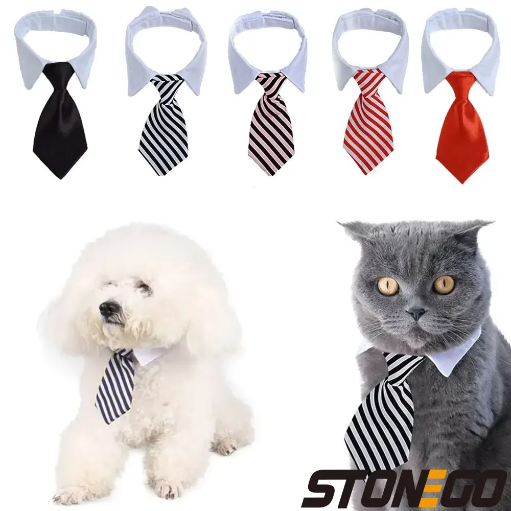 Gravata Borboleta para Cães e Gatos Pequenos de Algodão Ajustável - Imagem 2