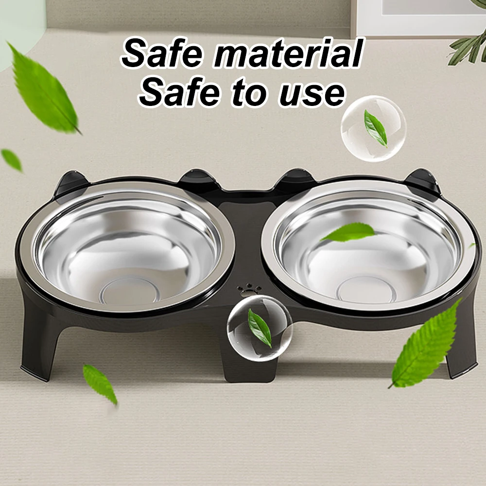 Tigela para Cães e Gatos de Aço Inoxidável com Base Antiderrapante - Imagem 3