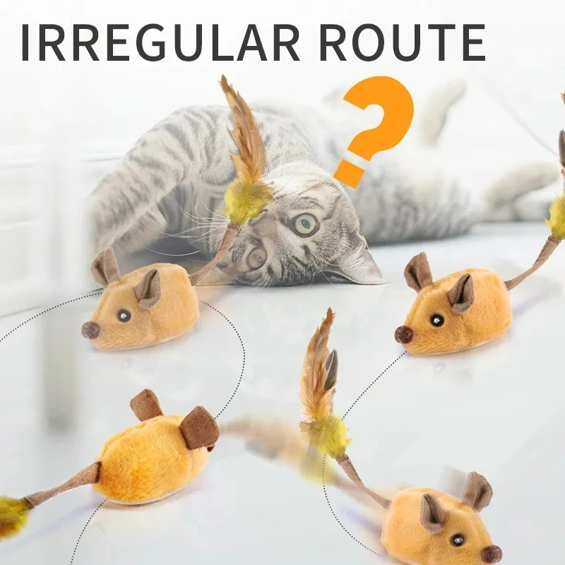 Brinquedo de Gato Rato de Pelúcia com Movimento Aleatório USB Recarregável - Image 2