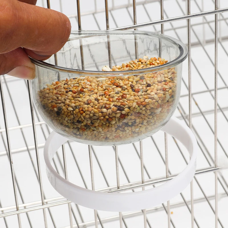 Tigela para Pássaros Transparente Removível para Gaiola - Image 3