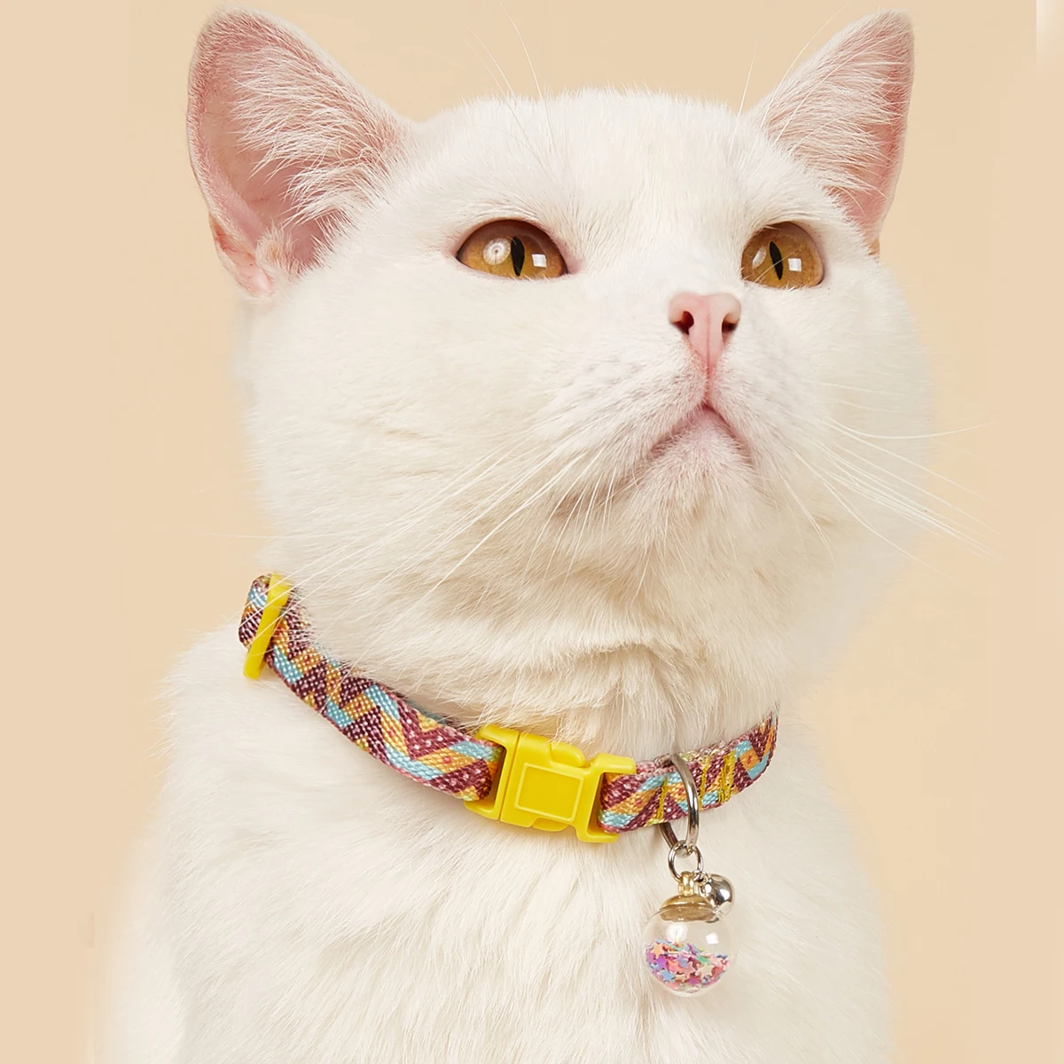 Coleira Decorativa Ajustável para Gatos e Cães Pequenos com Sino - Imagem 3