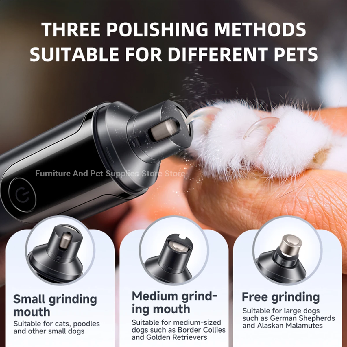 Moedor de Unhas Elétrico para Cães Recarregável USB Verde - Image 2