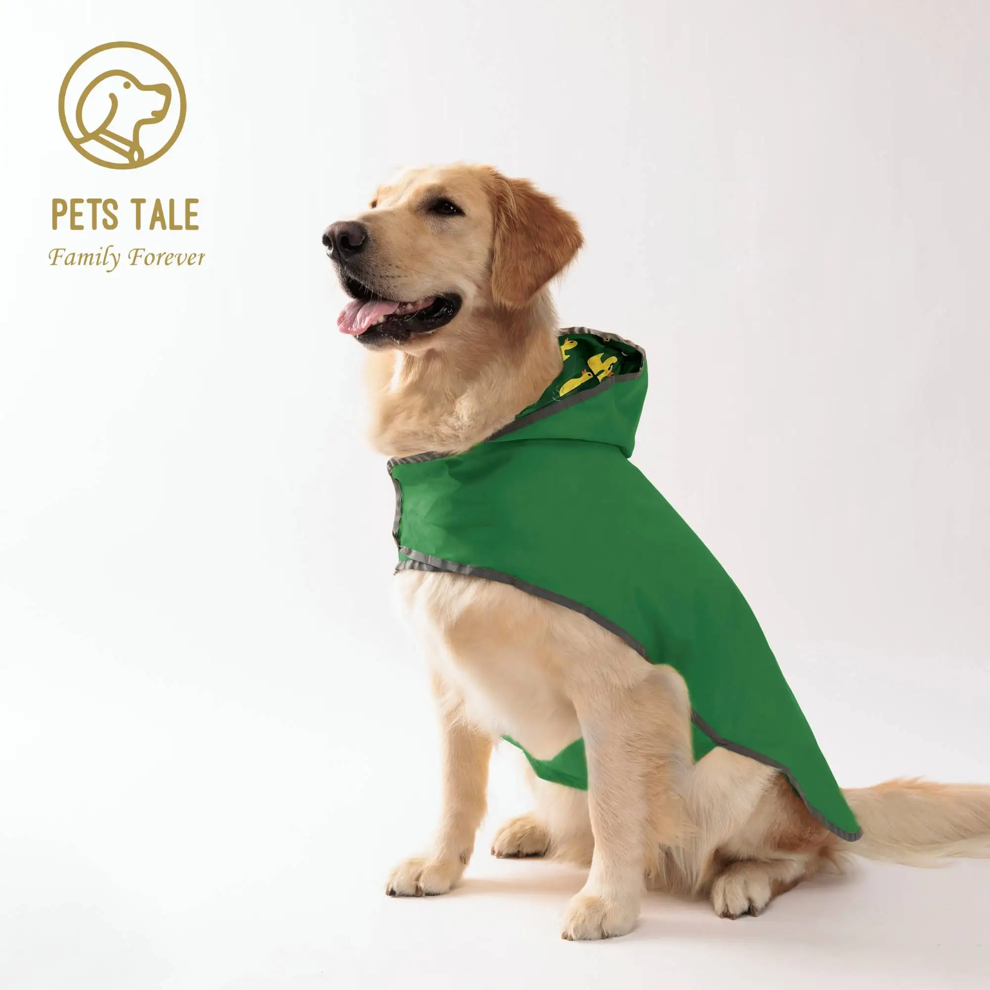 Capa de Chuva para Cães Impermeável Poliéster com Fecho Velcro Ajustável - Imagem 5